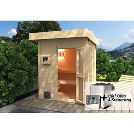 weka Naantali inkl. 9 kW Saunaofen + isolierte Rahmentür