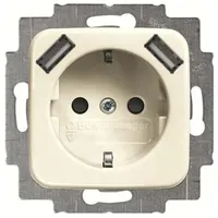 Busch-Jaeger Doppelsteckdose 2x USB Weiß