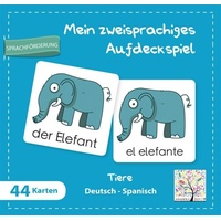 Schulbuchverlag Anadolu Mein zweisprachiges Aufdeckspiel Deutsch-Spanisch Tiere