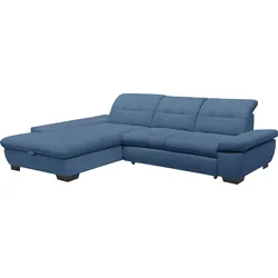 Ecksofa ALINA "Salima", blau (brillantblau tbs 6), B:271cm H:90cm T:204cm, Sofas, Inklusive Rückenlehnenverstellung