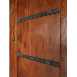 Massivmoebel24 Vitrine Akazie 110 x 45 x 155 cm Braun