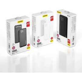DUDAO K6Pro Universal 10000mAh Power Bank with USB Cable Type C Lightning white (K6Pro-white) - Weiß
