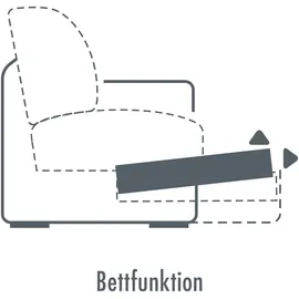 die planbar Schlafsofa DIE PLANBAR "MP-PD19021", grau (anthrazit), B:196cm H:90cm T:100cm, 100% Polyester, Sofas, Schlafsofa, mit Längsschläferfunktion 140x210 cm