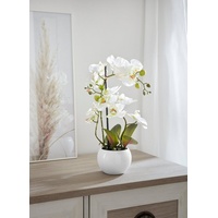 Kunstorchidee Ernestine Orchidee, Home affaire, Höhe 42 cm, Kunstpflanze, im Topf weiß