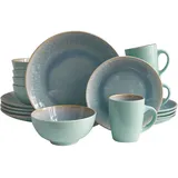 Echtwerk 24-teiliges Vintage Tafelservice "Ana" Modern-Design, für 6 Personen, Stilvolles Geschirrset aus Porzellan mit 6 x Speiseteller, 6 x Beilagenteller, 6 x Schüssel, 6 x Teetassen