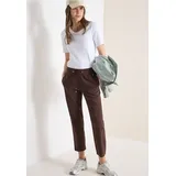 CECIL 7/8 Mid Waist Slim Leg Hose im Casual Fit - Braun