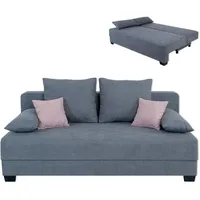 Boxspringsofa - grau - mit Staukasten - Dauerschläfer Sofa Couch Gästecouch