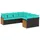 vidaXL Gartensofa-Set 8-tlg. schwarz