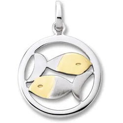 Sternzeichen-Anhänger ONE ELEMENT "Fische Sternzeichen Anhänger aus 925 Silber", silber, Schmuckanhänger, Damen, Fische, Silber 925 (Sterlingsilber), Damen Silber Schmuck Fische