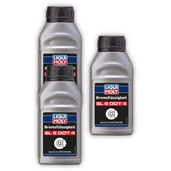 3x 250ml LIQUI MOLY 21166 Bremsflüssigkeit SL6 DOT 4 Bremse Flüssigkeit Brake