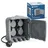 Unitec Gartensteckdose 4-fach Grau 1 St.