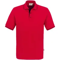 Hakro Poloshirt Casual rot/schwarz, S