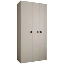 abiks möbel Drehtürenschrank COMO 120 x 245,5 x 50 cm Schwarz