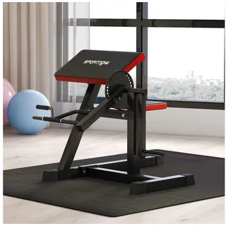 sportnow Bizeps/Trizeps Curl Maschine Curlbank mit 5-stufigem verstellbarem Sitz Trainingsgerät Fitnessgerät Scottbank Armtrainer für Zuhause, Schwarz