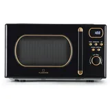 Klarstein Mikrowelle mit Grill 20l 700 / 800 W Ø25,5cm 8 Programme Schwarz