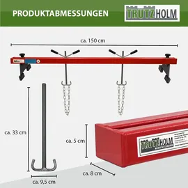 Trutzholm Werkstattkran Stahl rot Tragkraft 300 kg verstellbar