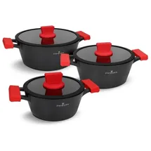 Zwieger Obsidian Topf-Set 8-tlg. Kochtopf + Pfanne + Glasdeckel
