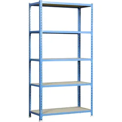 PROREGAL Schwerlastregal BIG MULI | HxBxT 200x110x30cm | 5 Fachböden | Fachlast 200kg | Grau | Lagerregal Kellerregal Werkstattregal Metallregal