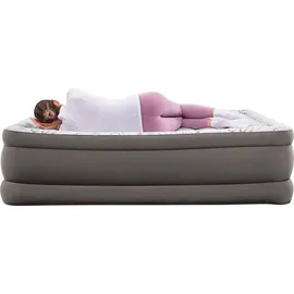 BESTWAY TriTech® Doppelluftbett Fashion FlockTM mit integrierter Elektropumpe 203 x 152 x 56 cm - Braun