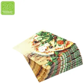 Home fashion Lunchservietten „Pizza“, 33x33 cm, 3-lagig, Home Fashion®, 20 Stück