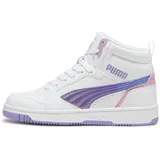 PUMA Unisex Kinder Rebound V6 Mid Bouncy Sky Jr Sneaker, Puma White Lavender Alert Mauved Out, 38 EU