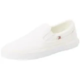 Tommy Hilfiger Damen Schuhe Canvas Slip-On Slipper, Weiß (White), 38