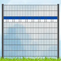 zaun|zu® Sichtschutzstreifen 200 x 100 cm Blau/Weiß Kunststoff