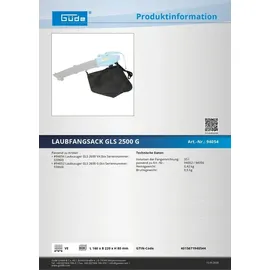 Güde Ersatzlaubsack GLS2500