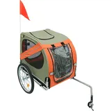 Haloyo - Hundeanhänger Fahrradanhänger Hundetransporter Hundebuggy Transportanhänger Hunde Hundefahrradanhänger(orange)