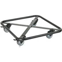 Wagner Pflanzenroller Skelett Square - 38 x 38 x 8 cm, Soft-Rollen, innnen - außen, schwarz, Tragkraft 150 kg - 20701301