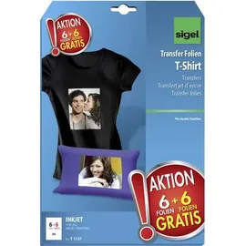Sigel T1157 T-Shirt-Transferfolie 250 g/m2 12 Blatt