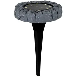 NÄVE Solarleuchte Kunststoff Ø 12 cm x 12,5 cm 3er Set grau