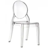 AlterEgo Stuhl, Transparent, Kunststoff, 43x90x52 cm, Esszimmer, Stühle, Esszimmerstühle, Vierfußstühle