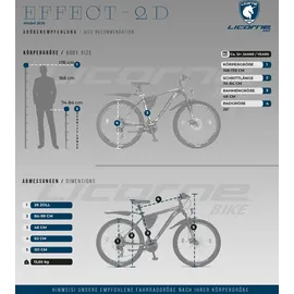 licorne bike gmbh Licorne Bike Effect Premium Mountainbike 26 Zoll RH 54 cm schwarz