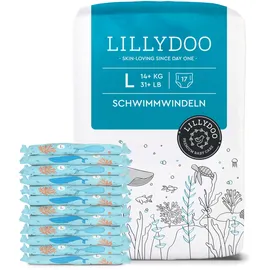 LILLYDOO Einweg-Schwimmwindeln Gr. L (14+ kg) 17 St.