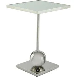 Kayoom Beistelltisch »Leva 125, Ablagefläche für Deko, Edelstahlgestell, Spiegelglasplatte«, (1 St.), modern, stabil, edel, modern, Edelstahlgestell Kayoom Silber + Silber + Silber