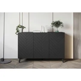P & B Sideboard Phuket 120 x 78 x 39 cm Schwarz