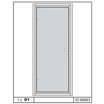 Karibu Ersatz Sauna Türelement 38 mm 815x1796 mm bronziert