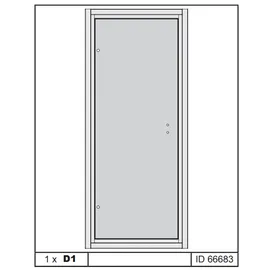 Karibu Ersatz Sauna Türelement 38 mm 815x1796 mm bronziert