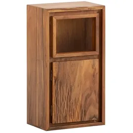 Woodkings Hängeschrank Maddox schmaler Wandschrank 30x55x20cm | Holzmöbel ideal für Badezimmer oder Gäste-WC | Rustikaler Stauraum