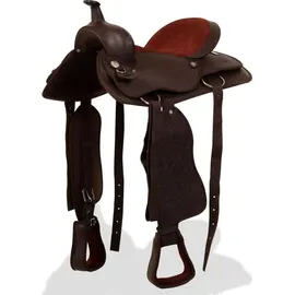vidaXL Western-Sattel 16" Braun