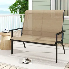 Costway Gartenbank 120 x 81 x 106 cm Braun