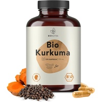 BIONUTRA® Kurkuma mit schwarzem Pfeffer Kapseln Bio (270 x 750 mg), Made in DE