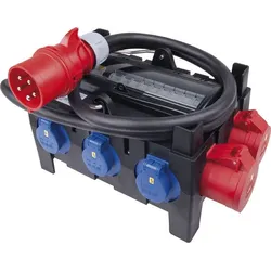 Mobilverteiler Kunststoff Ischl tragbar 32A 6x250V/3x400V+FI IP44
