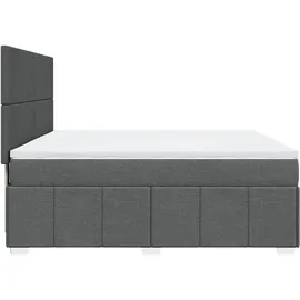 vidaXL Boxspringbett 180 x 200 cm Dunkelgrau