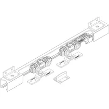 GEZE Schiebesyst.Rollan 40 NT 40kg 1650mm Holzflügel Kompletts.50-59cm Wm./Dm.GEZE