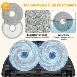 RUKHOOL L40s Pro Ultra Zubehör für Dreame X50 Ultra Complete/ L40s Pro Ultra Ersatzteile 2 Hauptbürsten 4 Stau...