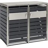 Zelsius Mülltonnenbox 132 x 80 x 117 cm anthrazit