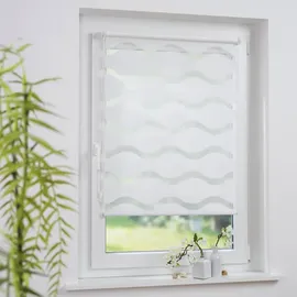 LIEDECO Duo-Rollo Klemmfix Wave 120 x 150 cm weiß