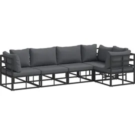 vidaXL Garten-Sofa-Set 5-tlg. schwarz